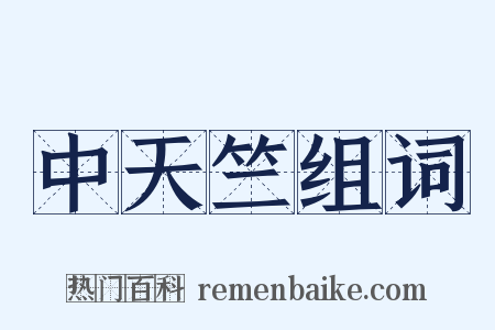 中天竺组词是什么意思的图片